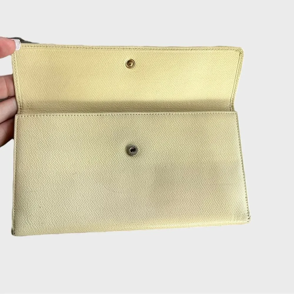 Chanel Cream Caviar Leather Long Wallet CC Logo COA Serial #9725576 - Picture 11 of 16